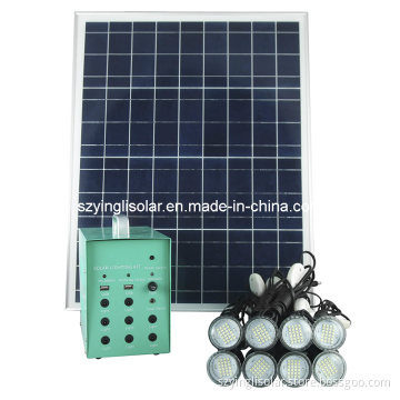 (40W solar panel with 6m cable, 8PCS 3W LED light, control box and battery) 40W DC Solar Kit